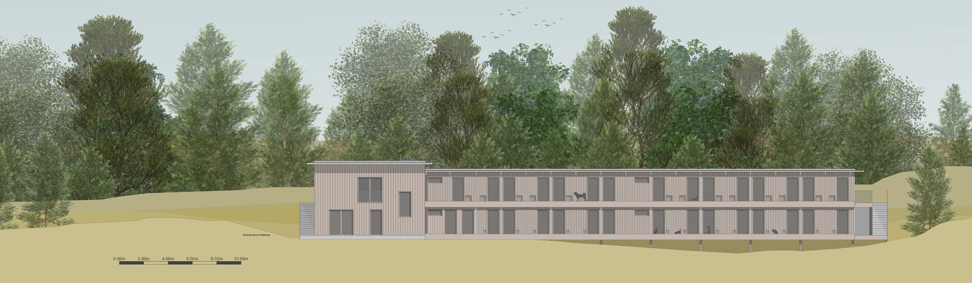 Visualisierung des geplanten Neubaus vom Tierhof Rotache